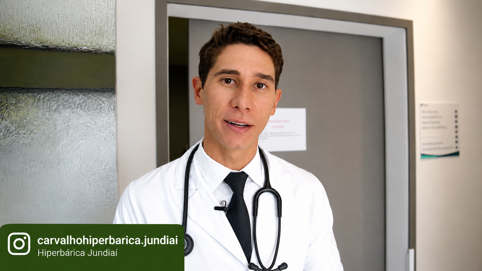 Dr. Arthur Carvalho em atendimento na Carvalho Medicina Hiperbárica