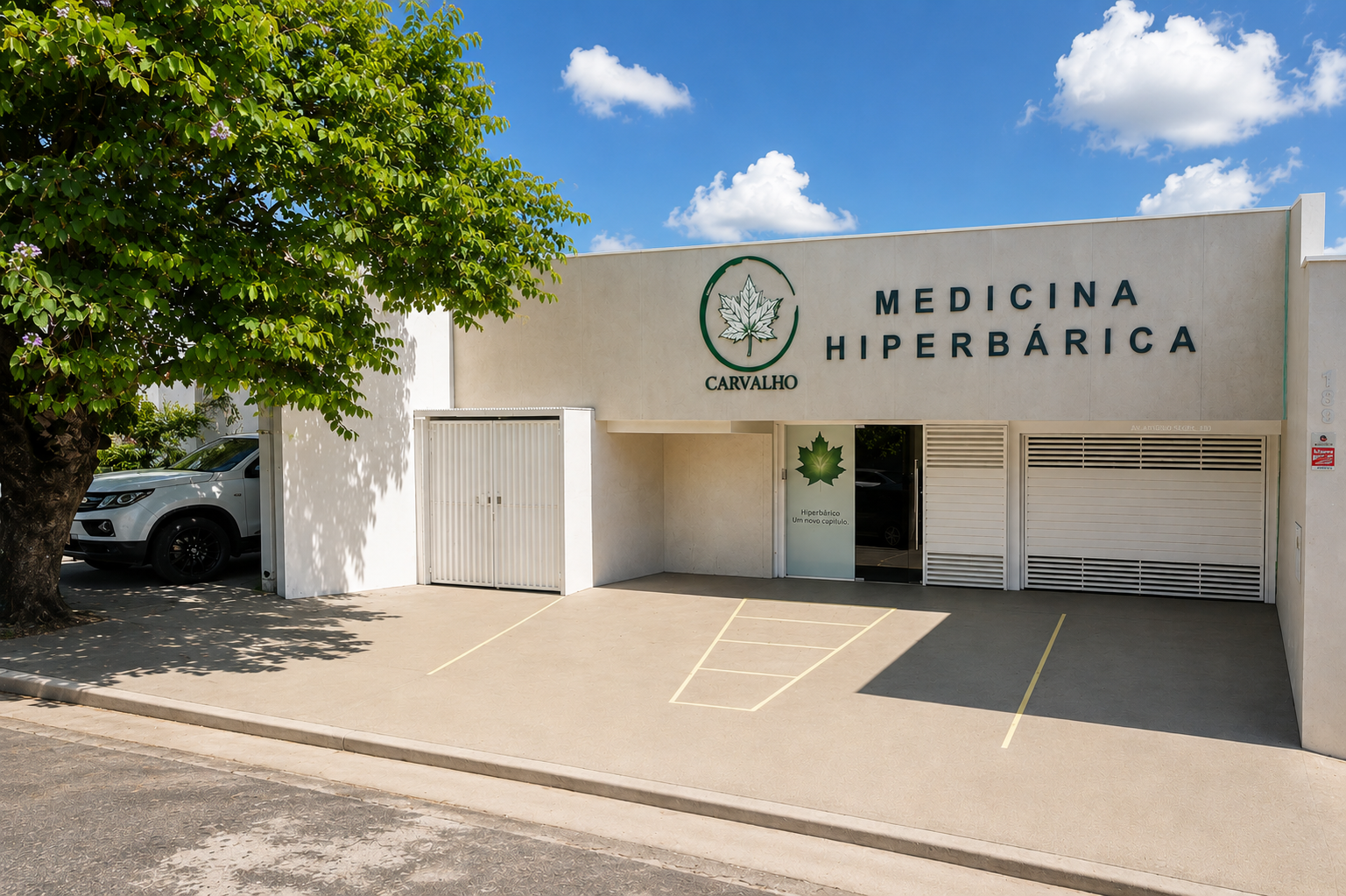 Fachada da Carvalho Medicina Hiperbárica em Jundiaí
